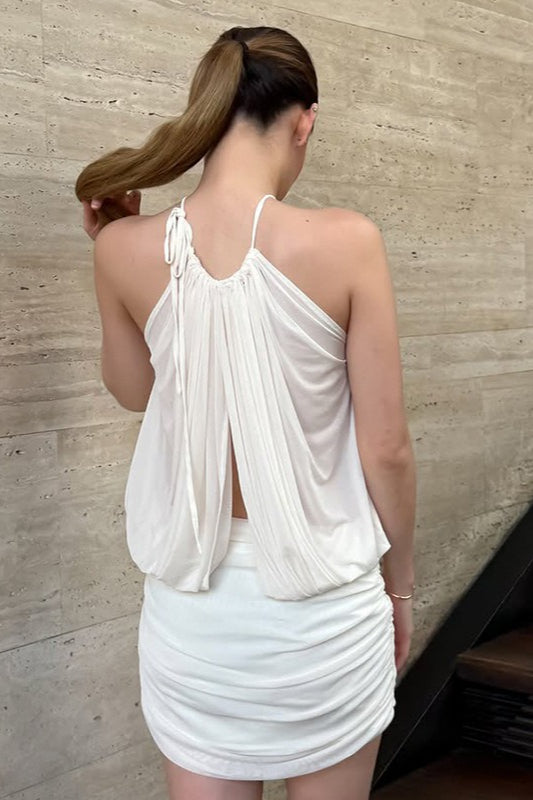 Halternek Backless Bodycon Mini Jurk