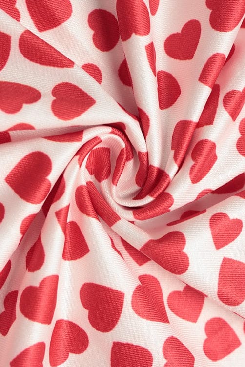 Dames Strapless Midi Jurk Met Hartprint En Split