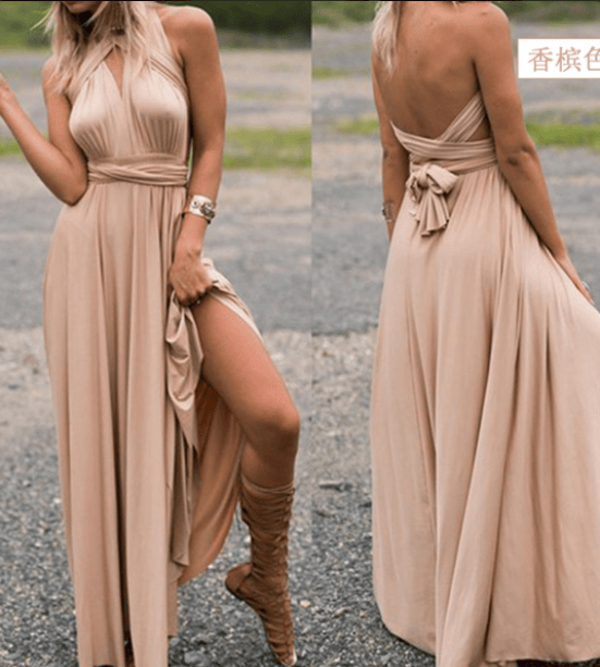 Stretch Wrap Midi-jurk Multifunctioneel