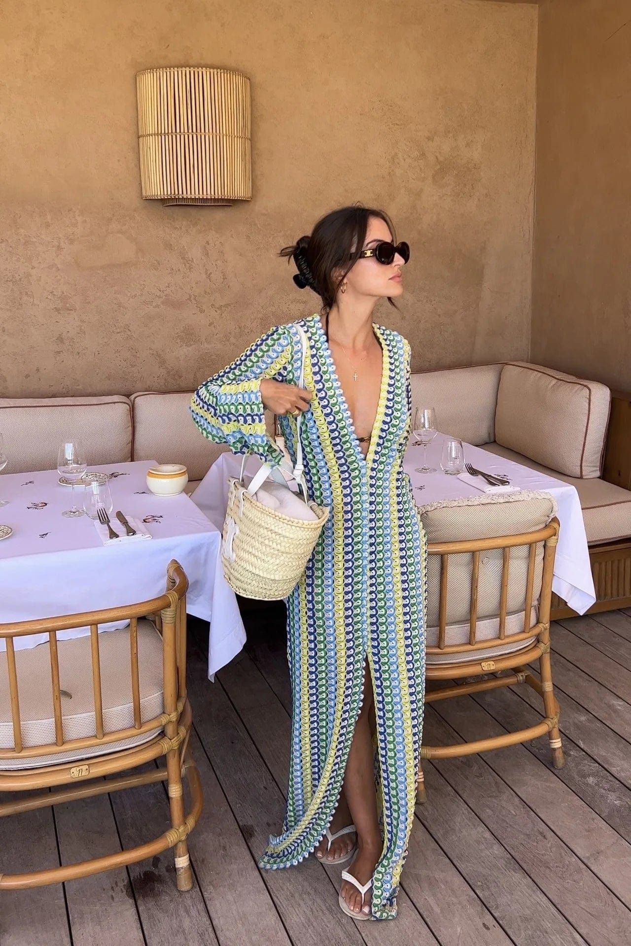 WNEEDU Zomerse strandjurken voor dames, casual mouwloze cover-ups, V WNEEDU Zomerse strandjurken voor dames, casual mouwloze cover-ups, V