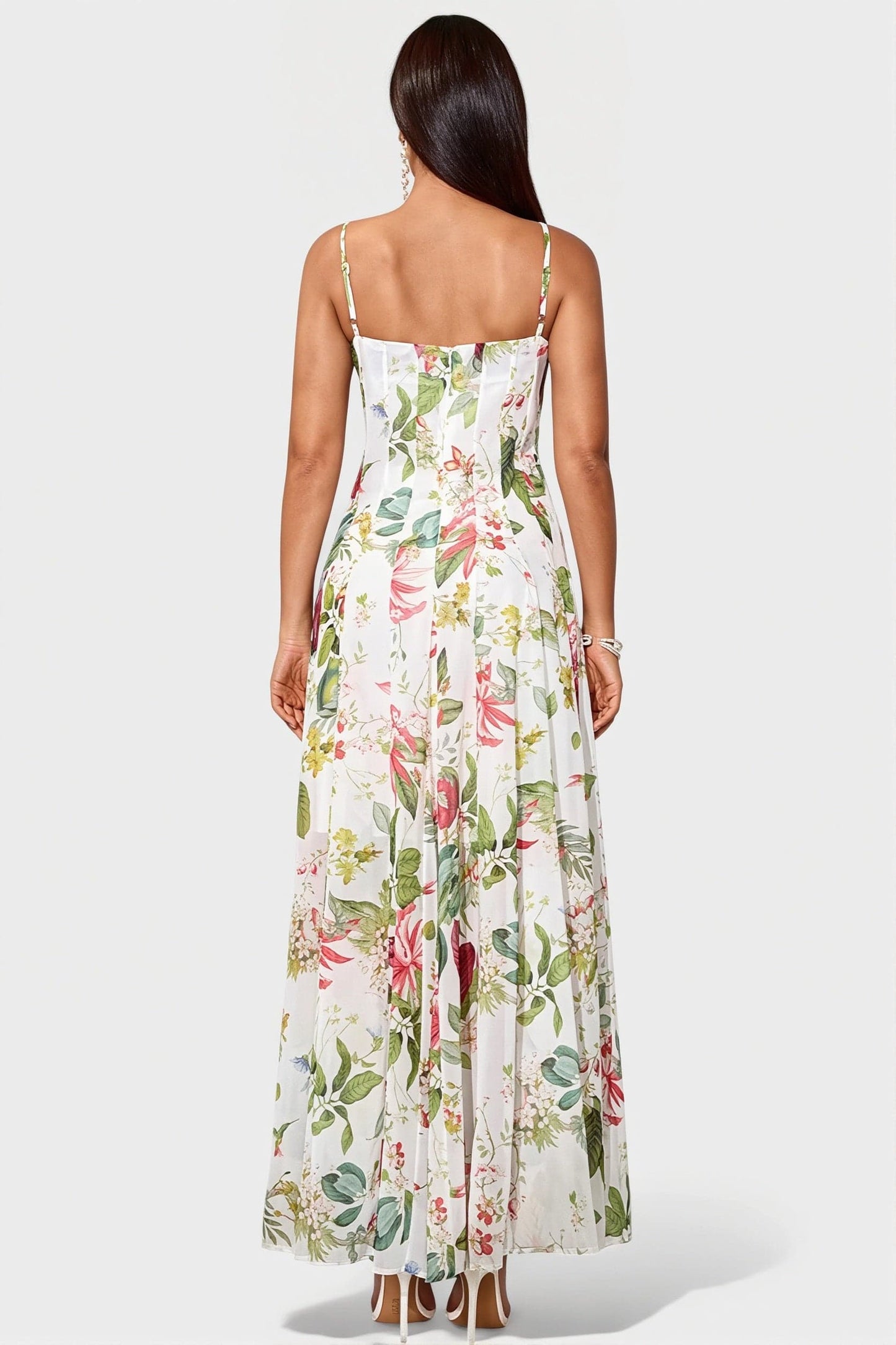 Dames Maxi Jurk Met Bloemenprint En A-Lijn