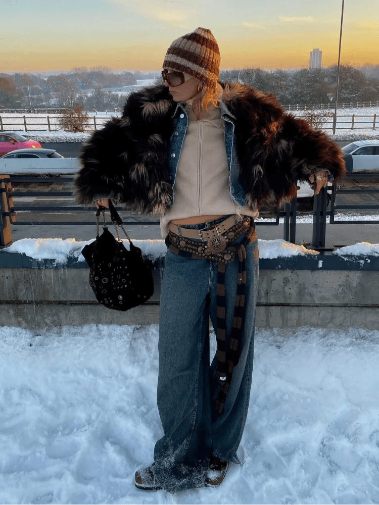 Dierenprint Faux Fur Coat