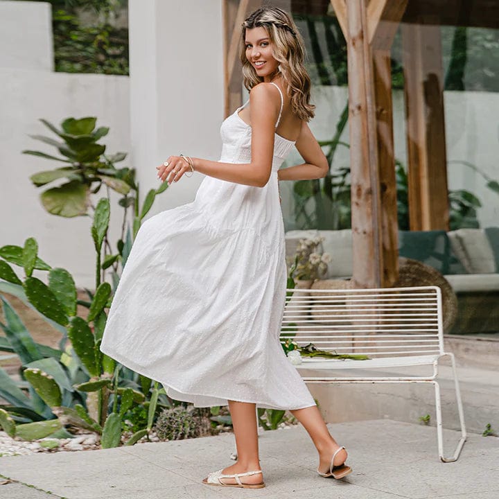 Ibiza Kanten Midi Jurk