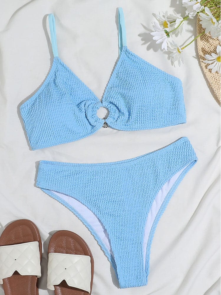 Lichtblauwe Ibiza Bikini met Ring