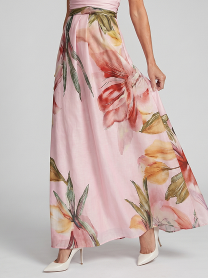 Maxi jurk met bloemenprint voor vakantie en feestelijke gelegenheden