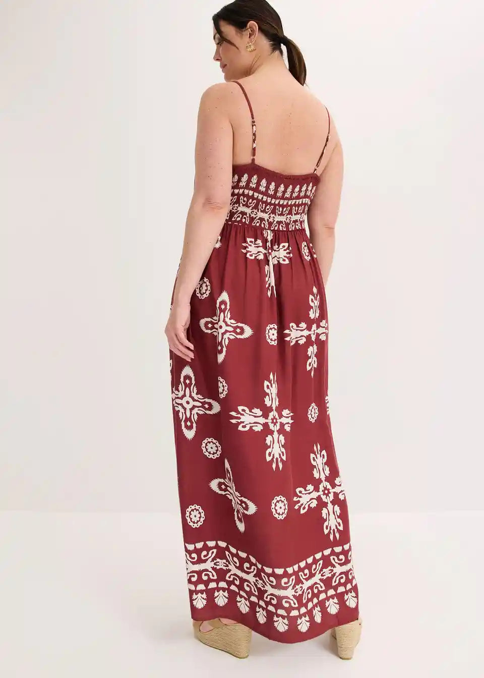 Boho zomerjurk voor dames met luchtige stof en print