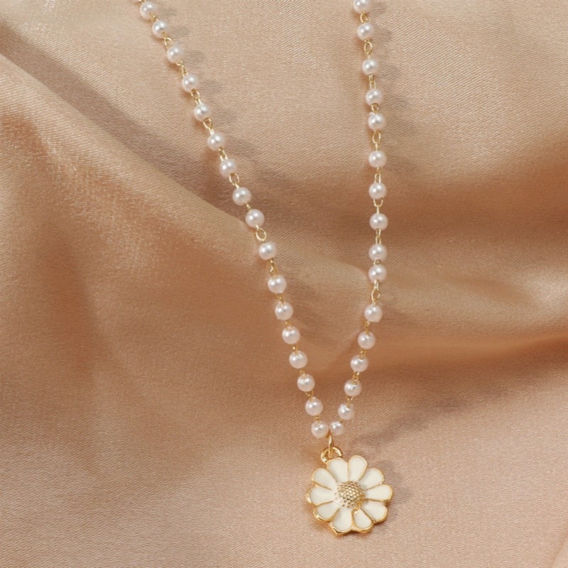 Daisy Hanger Ketting Met Parel Detail Dames