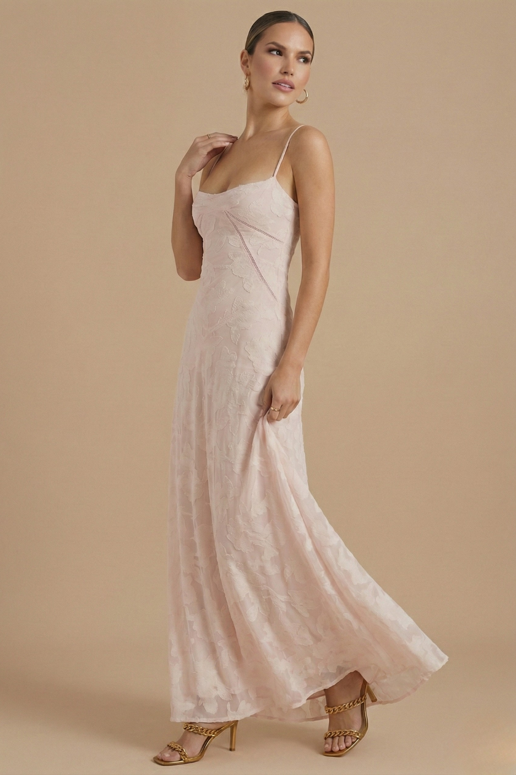 Elegante damesjurk in maxi lengte