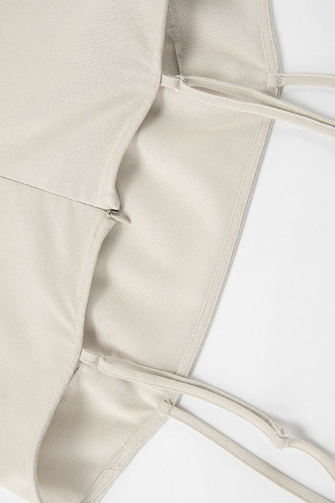 Linnen Katoen Cami Loszittende Maxi Jurk Khaki