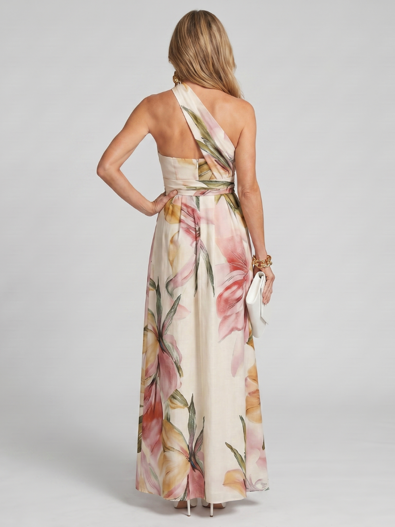 Maxi jurk voor dames met elegante halterpasvorm