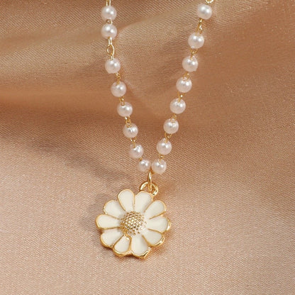 Daisy Hanger Ketting Met Parel Detail Dames