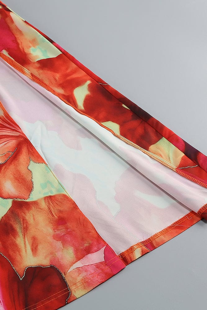 Maxi Jurk Tropische Bloemenprint Lichtgewicht Polyester