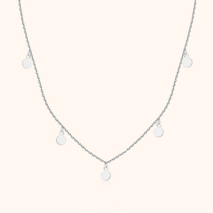 Dames Delicate Cirkel Hanger Zilveren Ketting
