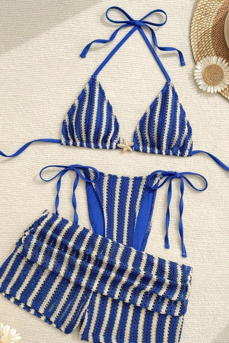 Vooraanzicht van dames bikiniset met nauwsluitende pasvorm en strandklare uitstraling