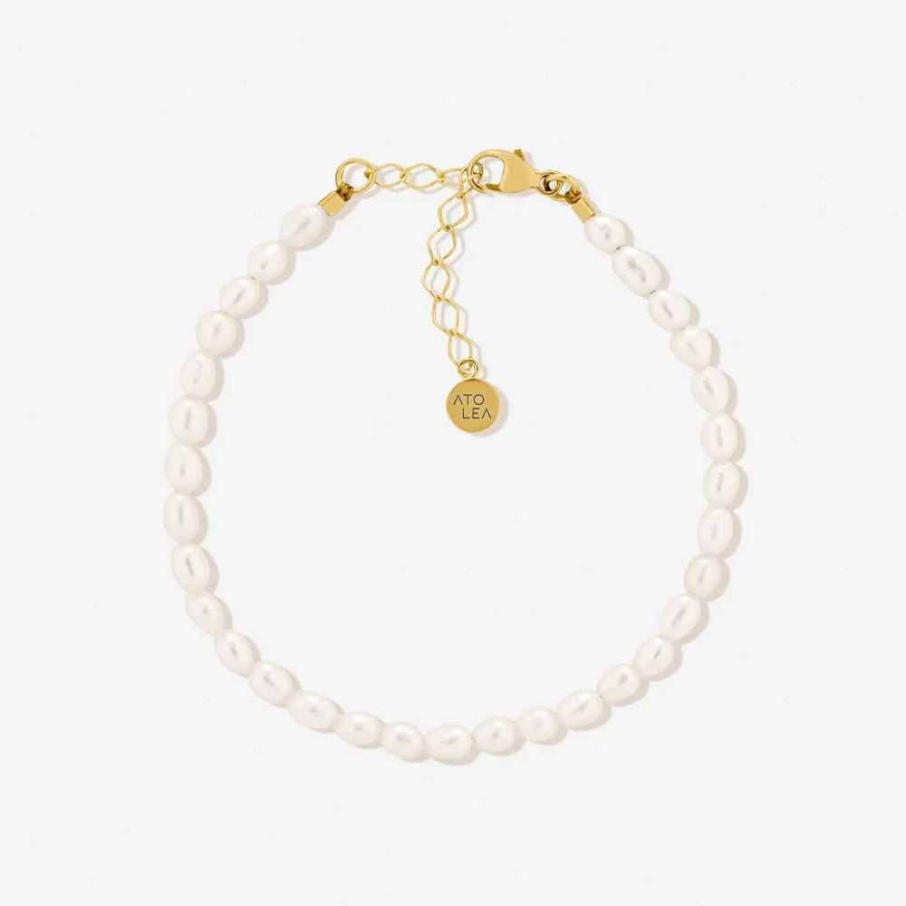 Armband met zoetwaterparels en gouden PVD-coating voor dames