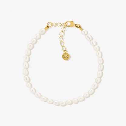 Armband met zoetwaterparels en gouden PVD-coating voor dames