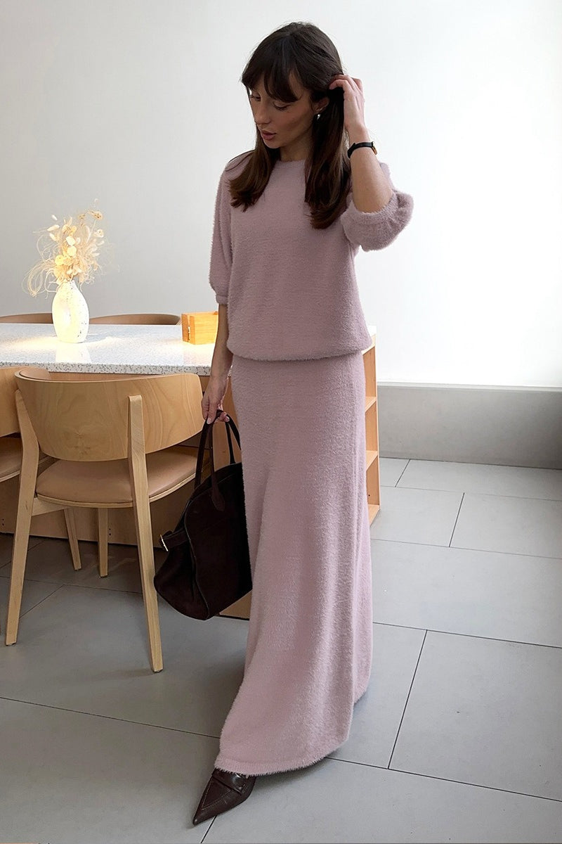 Dames rokset met comfortabele gebreide top