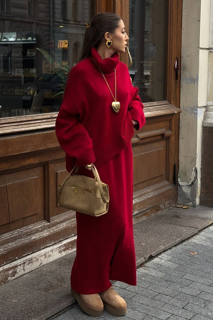 Dames Oversized Coltrui En Maxirok Set