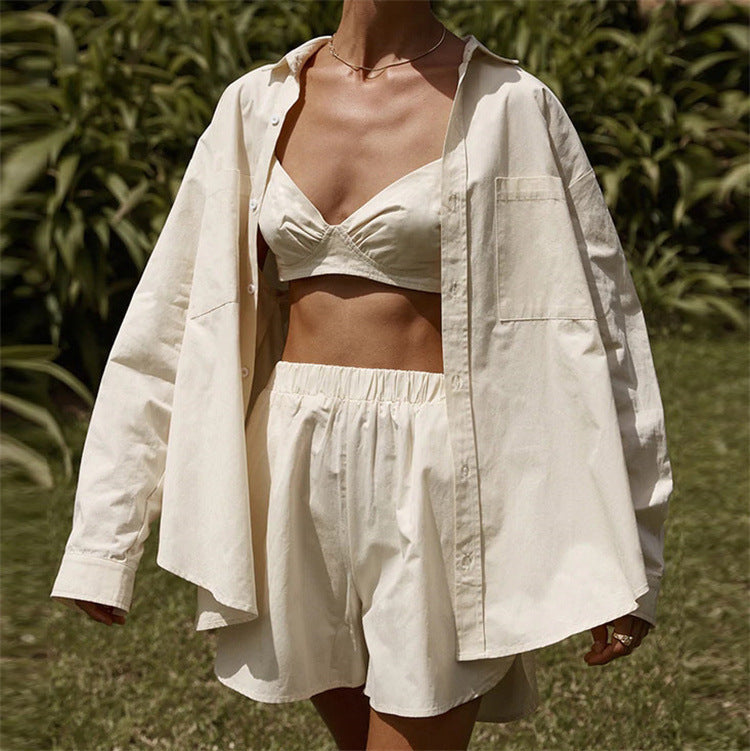 Dames vakantieoutfit van linnen met comfortabele elastische taille