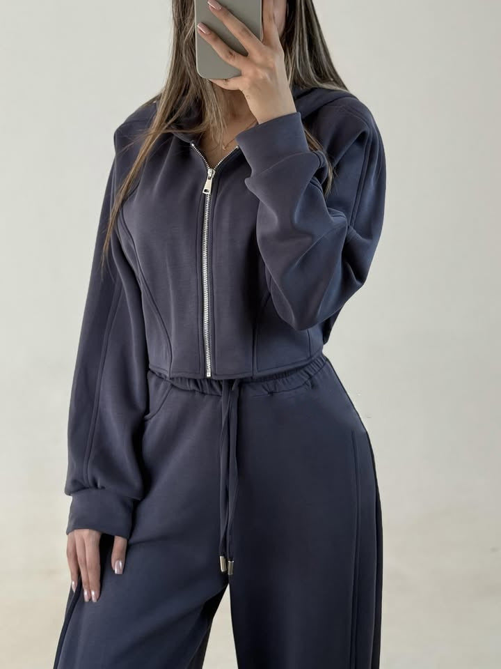 Dames Wijde Loungebroek Met Hoge Taille