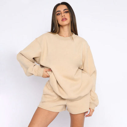 Oversized badstof sweatshirt uit de dames loungewear set