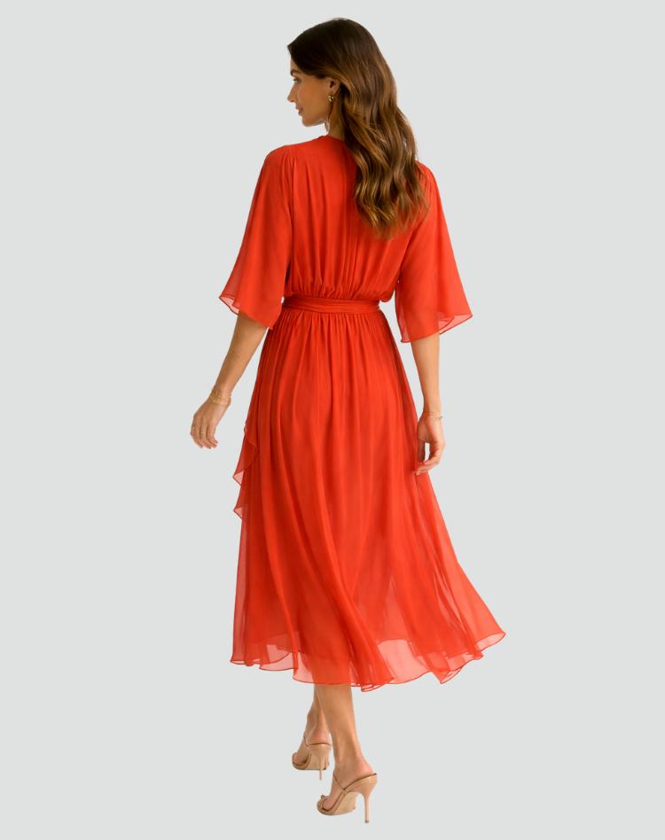 Maxi jurk voor dames met stijlvolle wikkellook