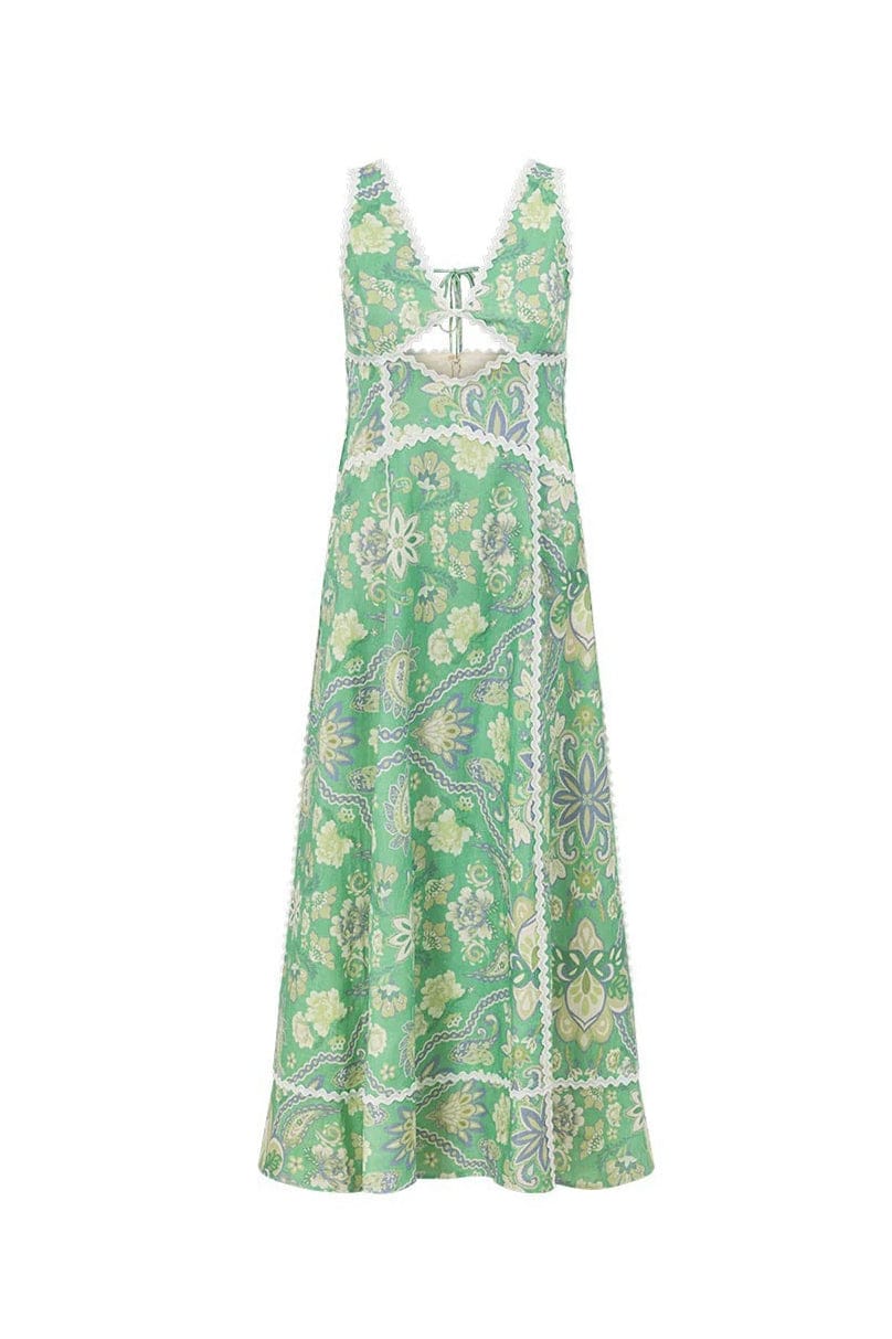 Maxi jurk met bloemenprint gestyled als luchtige zomerjurk voor dames