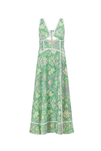Maxi jurk met bloemenprint gestyled als luchtige zomerjurk voor dames