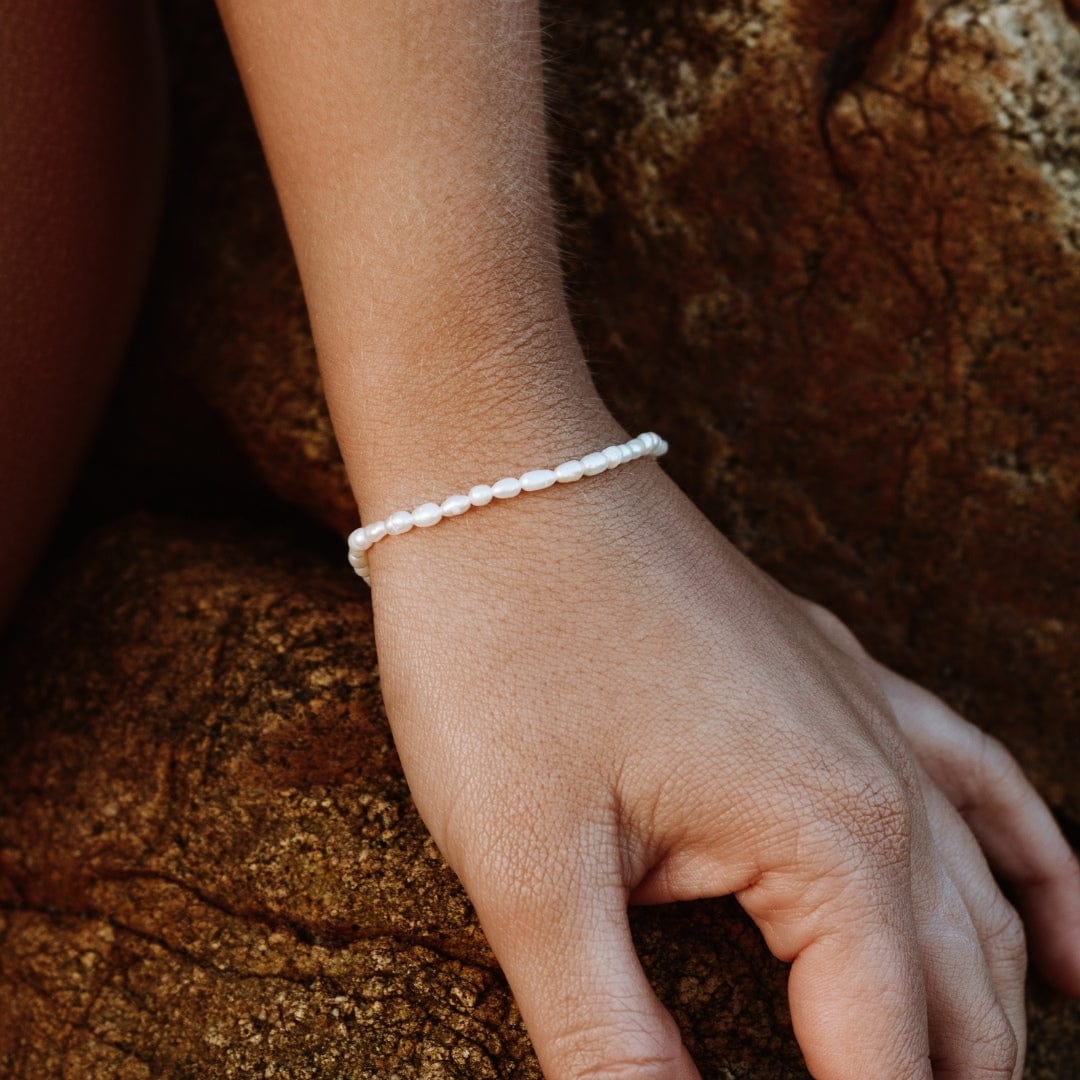 Armband met zoetwaterparels en gouden PVD-coating voor dames