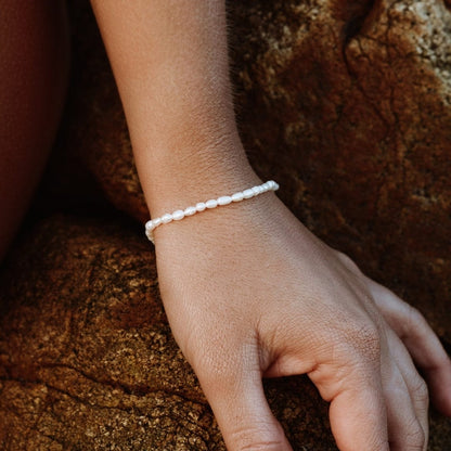 Armband met zoetwaterparels en gouden PVD-coating voor dames