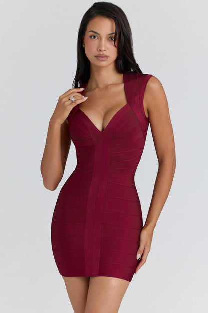 Bandage Mini-jurk Polyester Mouwloos