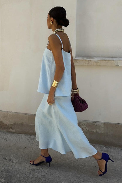 Katoenen Mouwloze Cami Zeemeermin Rok Set