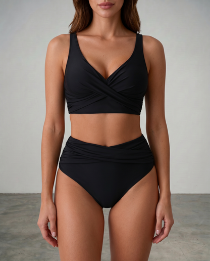 Dames wikkel bikini met sculpting fit zijaanzicht