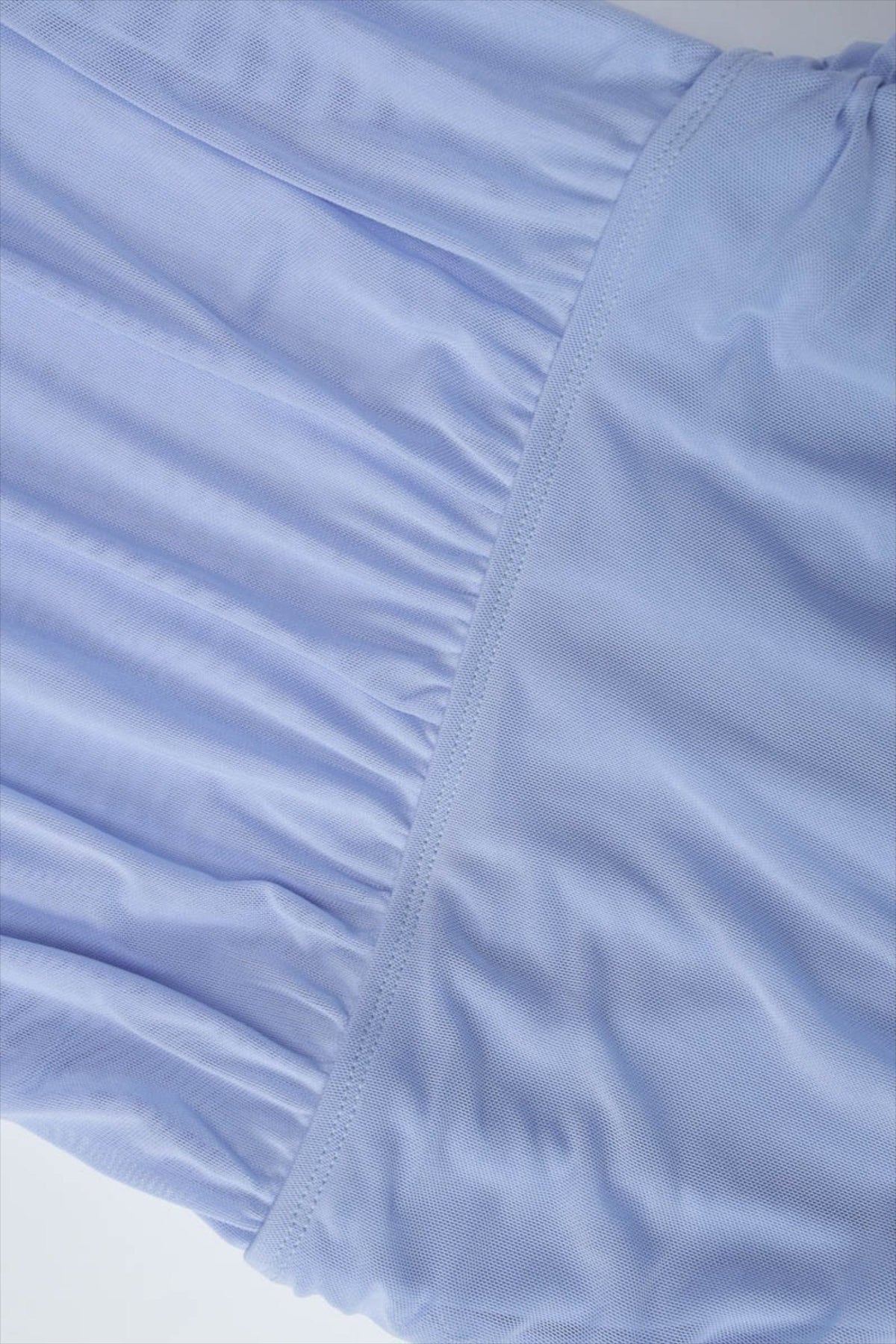 Blauwe Bodycon Mini Jurk met Een Schouder en Strikdetail