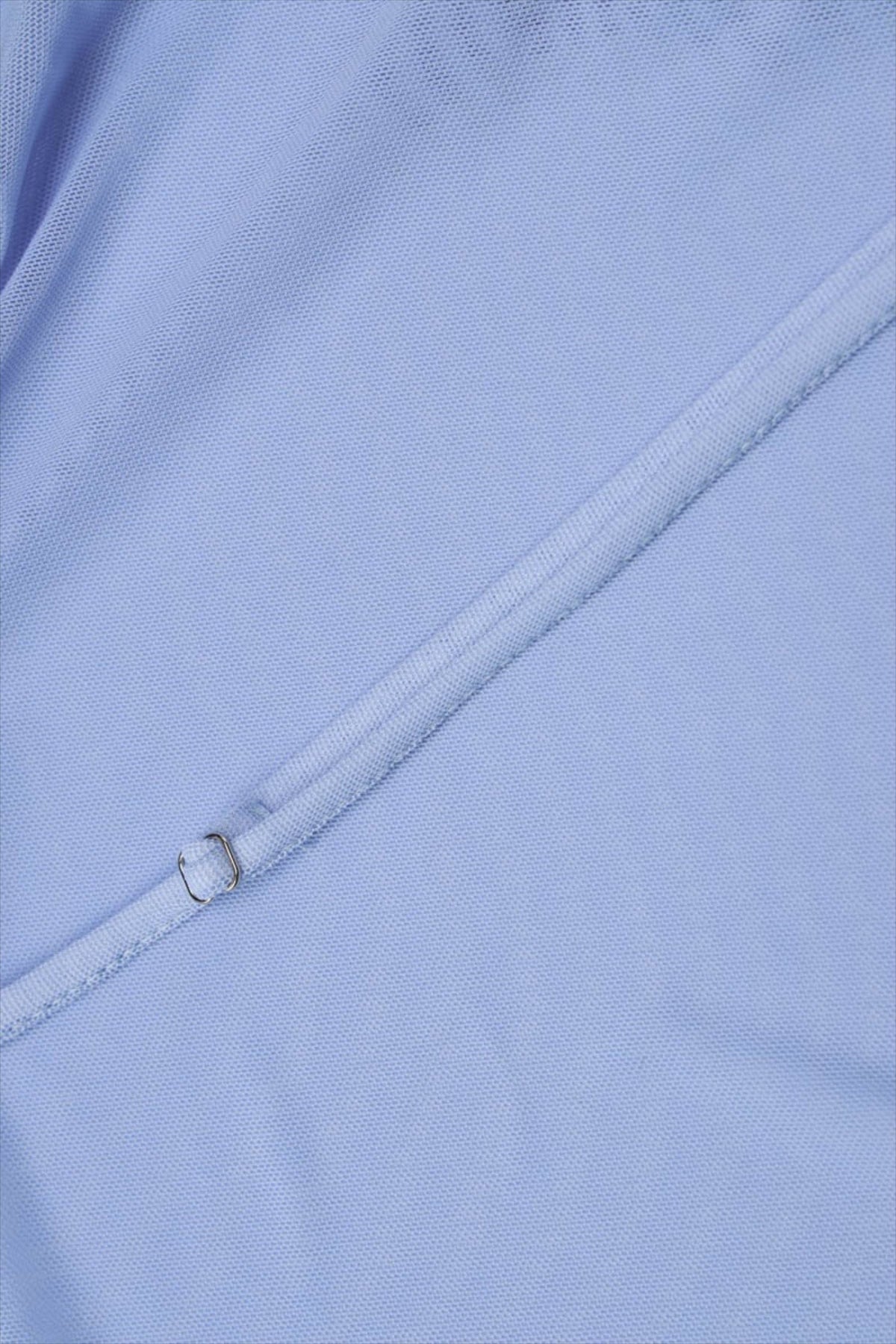 Blauwe Bodycon Mini Jurk met Een Schouder en Strikdetail