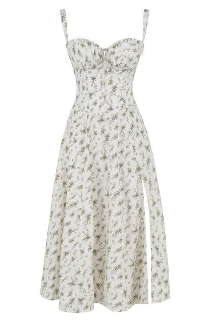 Bodycon jurk met bloemenprint en bustier