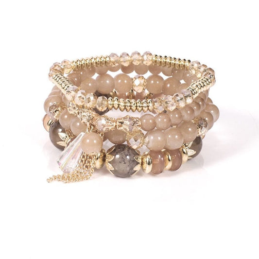 Boheemse Beige Armbanden Set Hippie Stijl