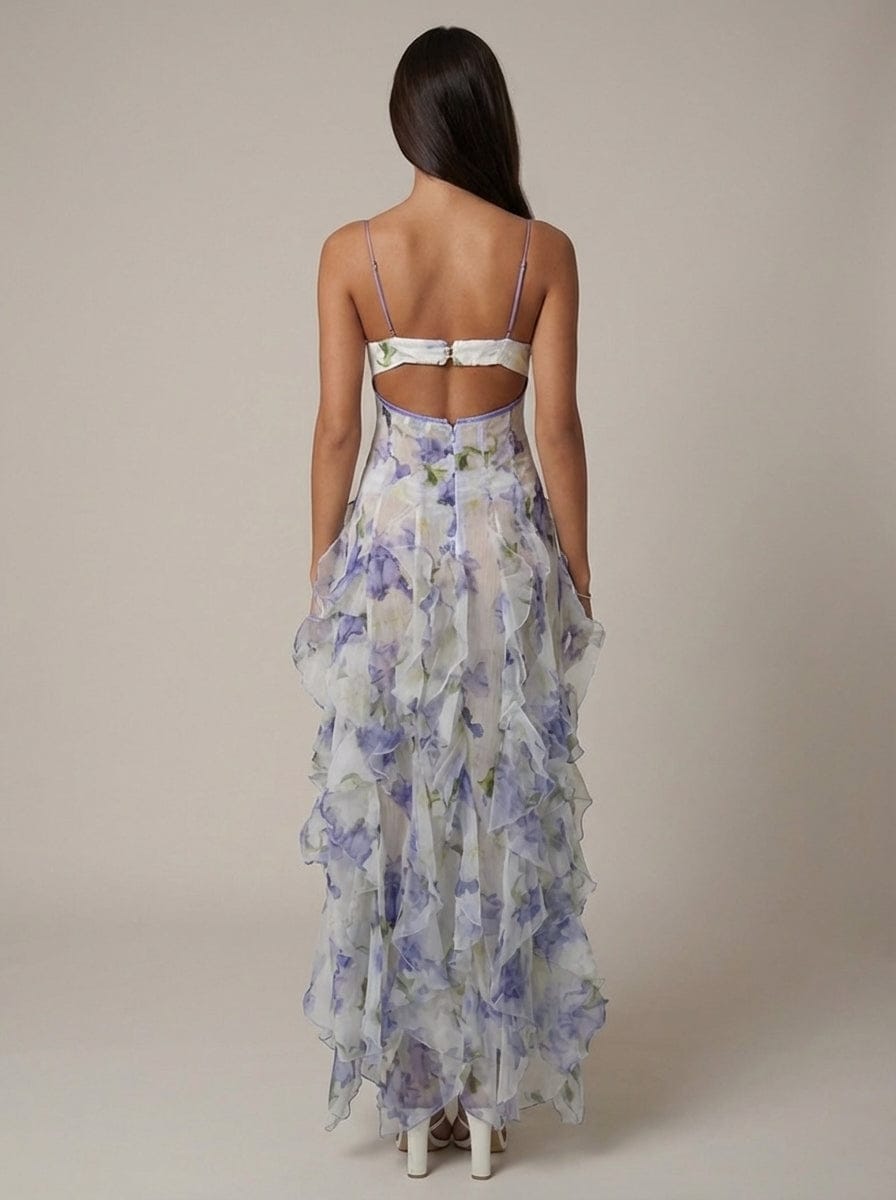 Boheemse maxi-jurk met bloemenprint