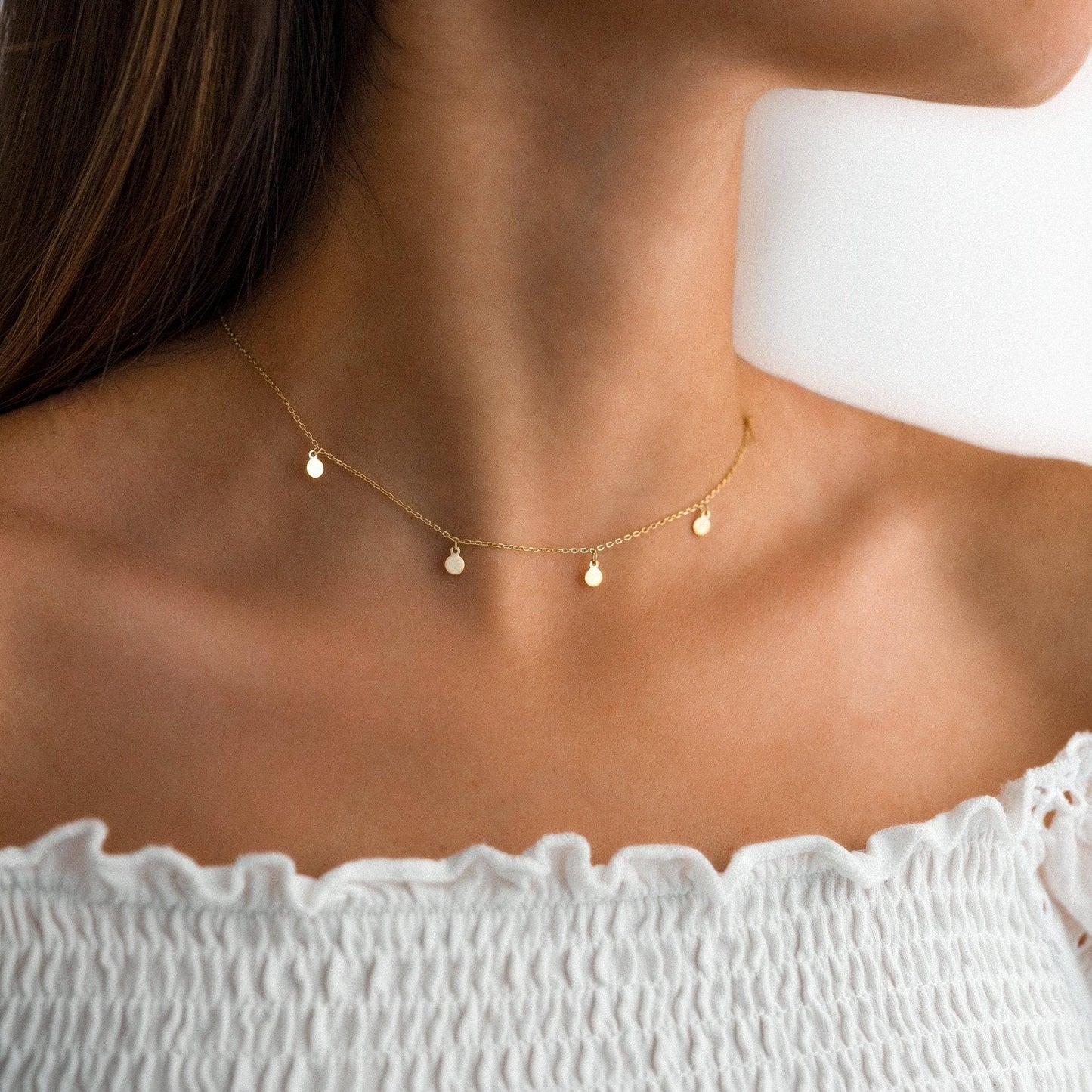 Dames Delicate Cirkel Hanger Zilveren Ketting