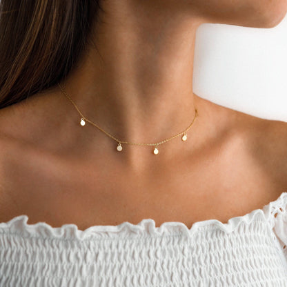 Dames Delicate Cirkel Hanger Zilveren Ketting