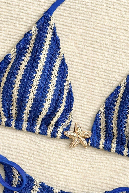 Dames badmode set met bikini en bijpassend item, afgebeeld in modieuze zomerstijl