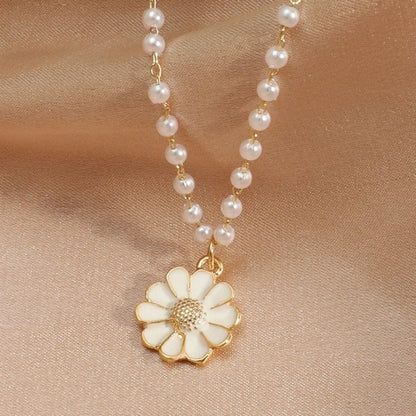 Daisy Hanger Ketting Met Parel Detail Dames