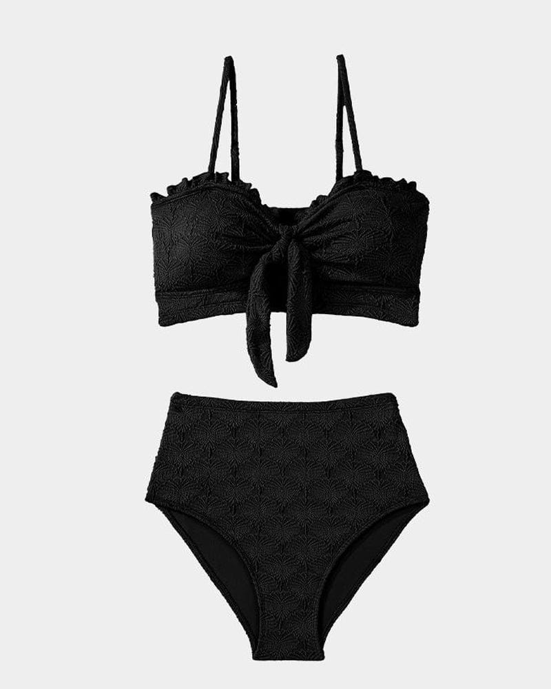 Dames Bikini Met Bandjes En Knoopdetail