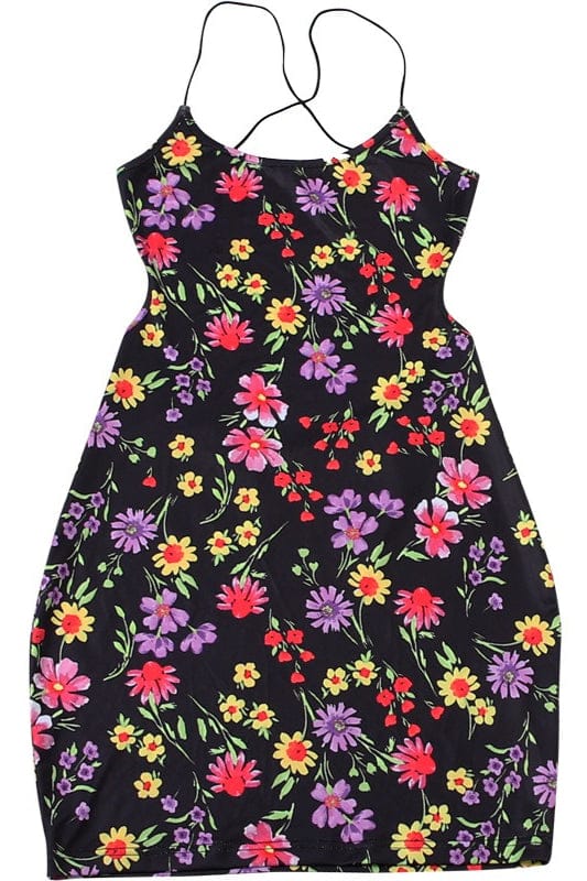 Dames Bodycon Mini Jurk Met Bloemenprint
