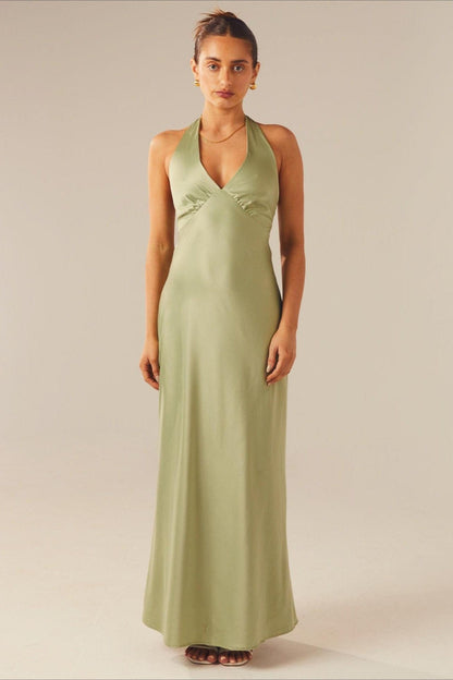 Dames Maxi Jurk Bodycon Met V Hals