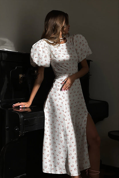 Dames Maxi Jurk Met Bloemenprint En Split