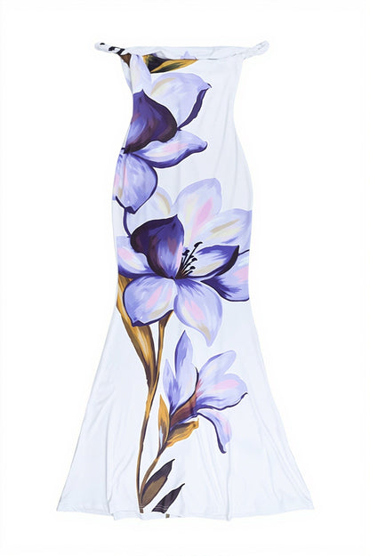 Dames Maxi Jurk Met Print En Slim Fit
