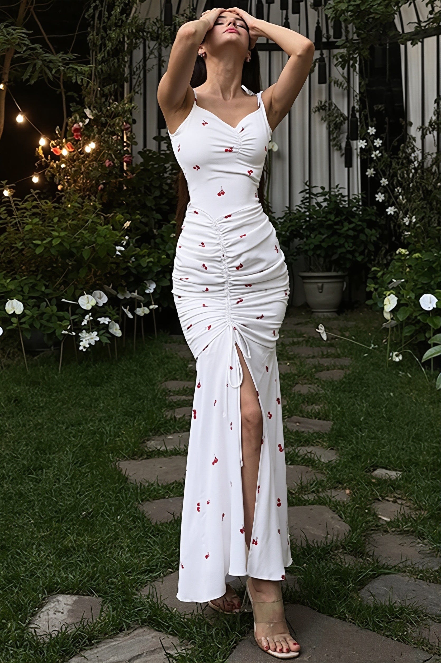 Dames Maxi Jurk Met Print En Split