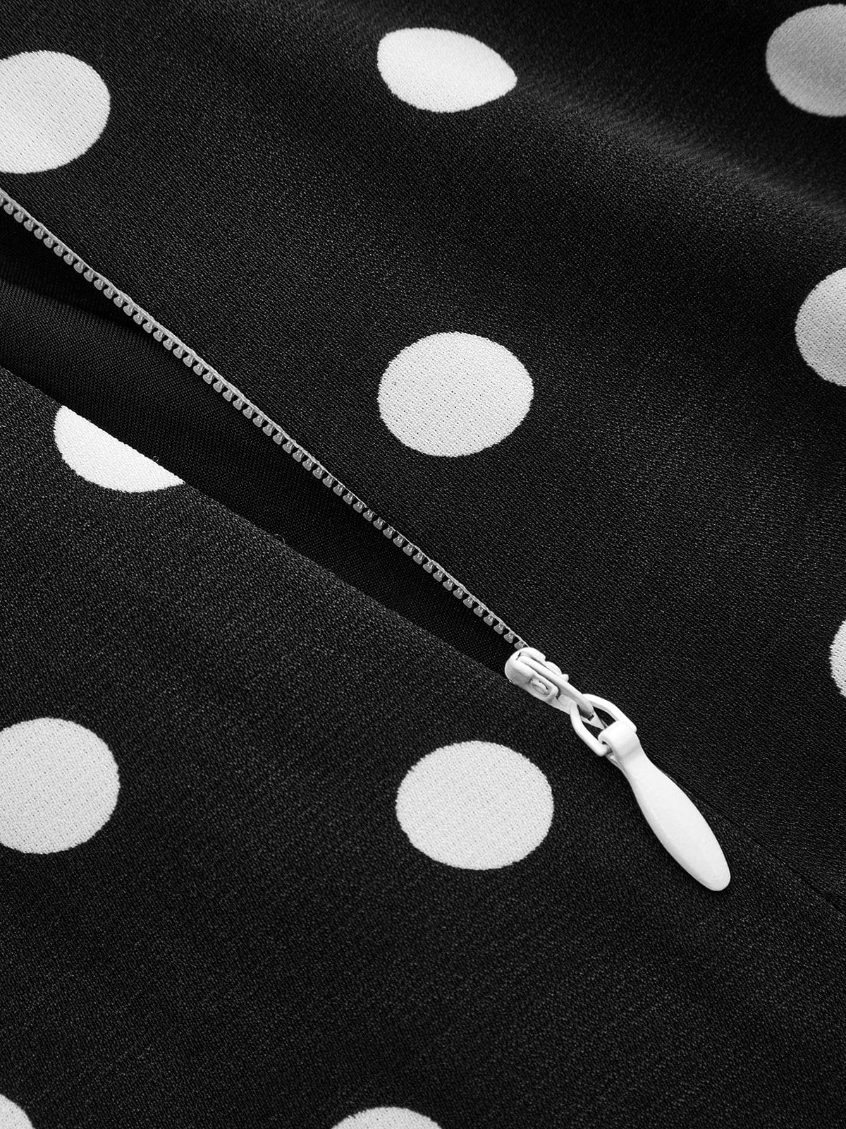 Dames Maxi Jurk Met Stippenprint En V Hals
