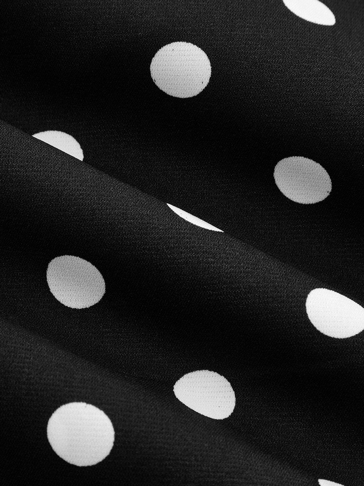 Dames Maxi Jurk Met Stippenprint En V Hals